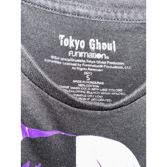 Tokyo Ghoul Distressed Funimation Anime Manga Black Purple T-Shirt Mens Small - Picture 3 of 5